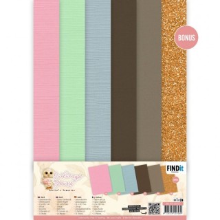(BB-A4-10025)Linen Cardstock Pack - Berries Beauties - Owlways Yours - A4