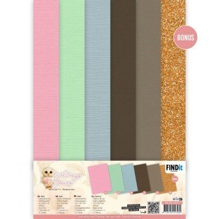 (BB-A4-10025)Linen Cardstock Pack - Berries Beauties - Owlways Yours - A4