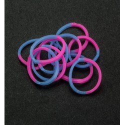 (6200/0836)Band It 600 rubberbands Blue/Pink