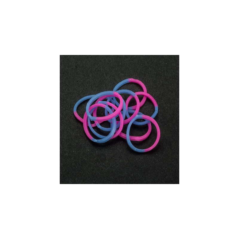 (6200/0836)Band It 600 elastiekjes Blue/Pink