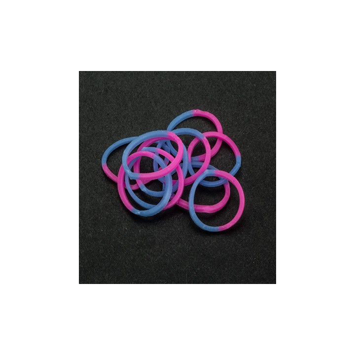 (6200/0836)Band It 600 elastiekjes Blue/Pink