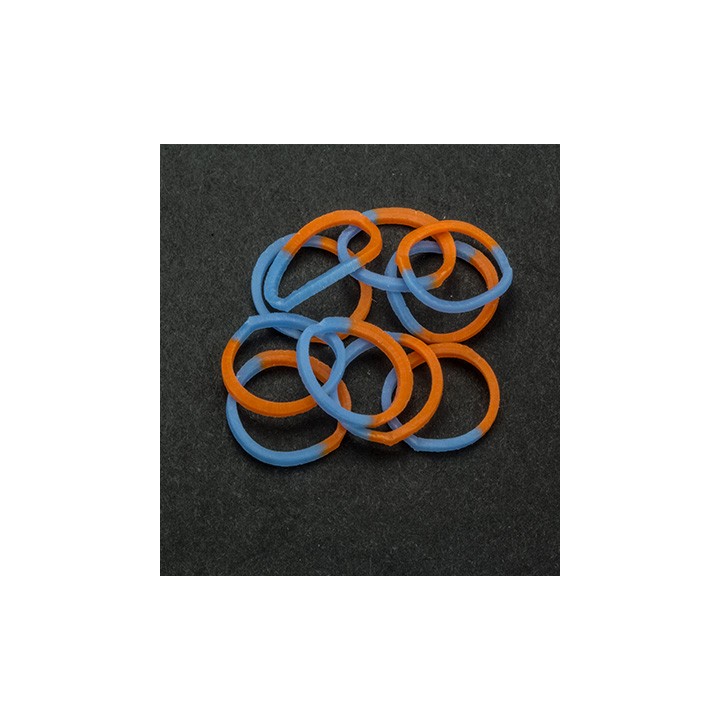 (6200/0837)Band-it - sachet élastiques 600 pièces Blue/Orange