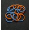 (6200/0837)Band It 600 rubberbands Blue/Orange