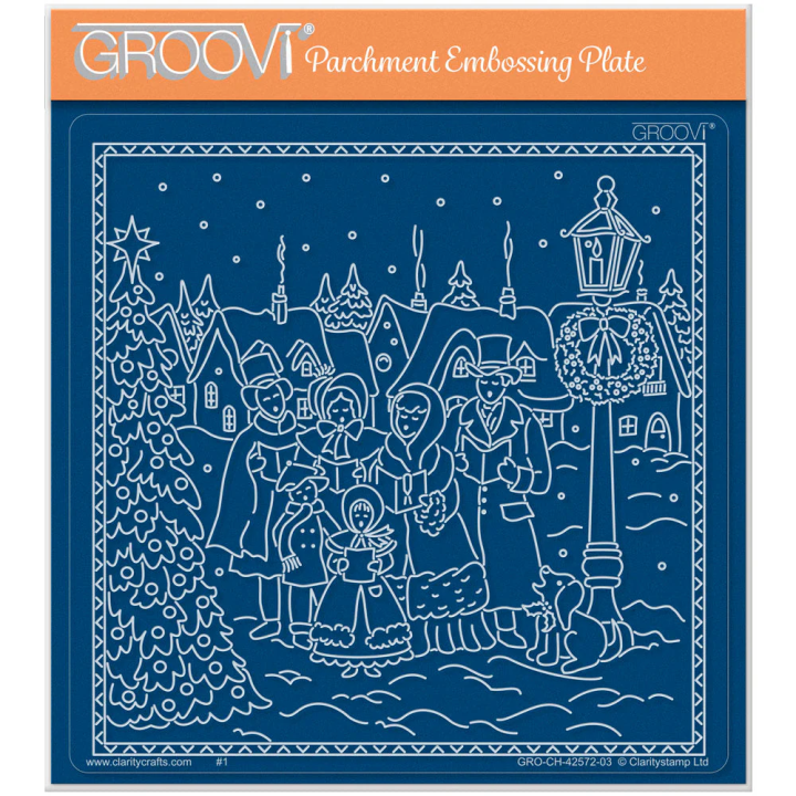 (GRO-CH-42572-03)Groovi Plate A5 Linda's Carol Singers - Enchanted Christmas