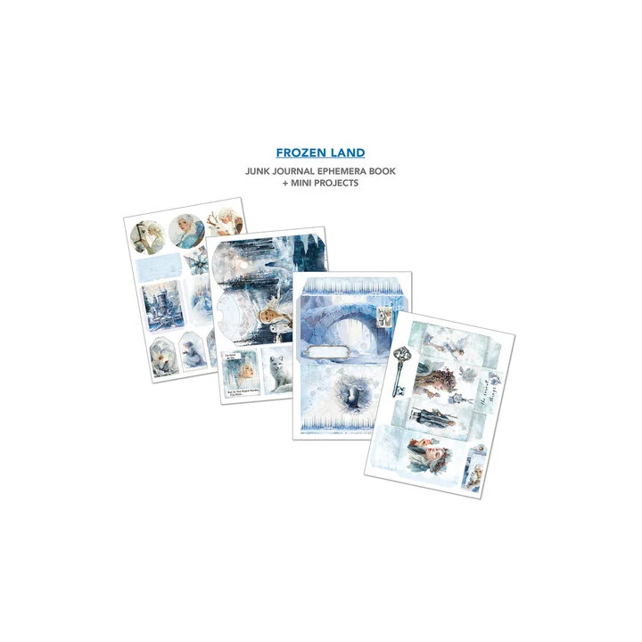 (CBB016)Ciao Bella Frozen Land A4 Junk Journal Ephemera Book (32pcs)