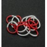 (6200/0839)Band It 600 rubberbands White/Red