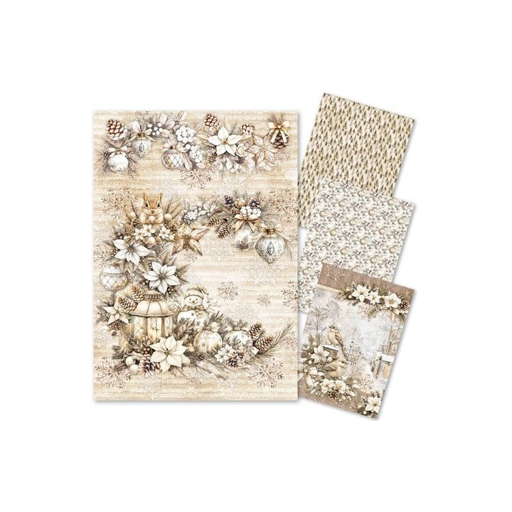 (CBRA004)CIAO BELLA Winter Season A4 Rice Paper Mixed (4pcs)