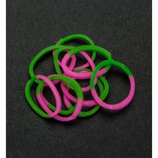 (6200/0840)Band It 600 elastiekjes Pink/Green