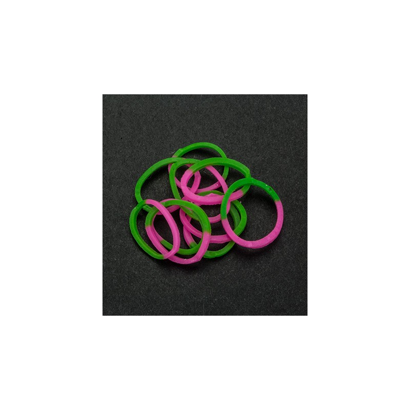 (6200/0840)Band It 600 rubberbands Pink/Green