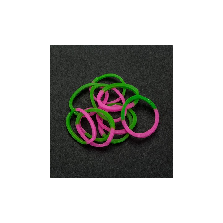 (6200/0840)Band It 600 rubberbands Pink/Green