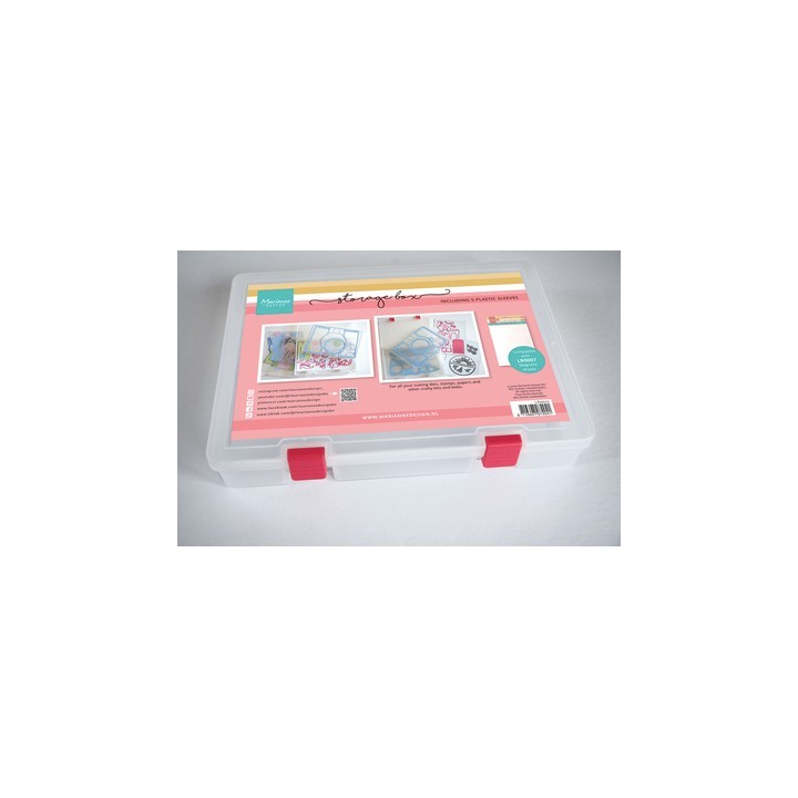(LR0072)Marianne Design Storage box, 5 plastic sleeves included