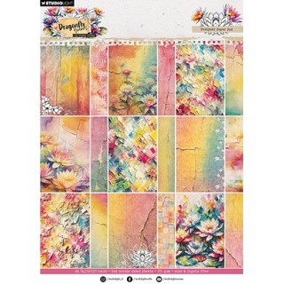 (HE-DD-DPP405)Studio Light Designer Paper Background papers Dragonfly Dreams nr. 405