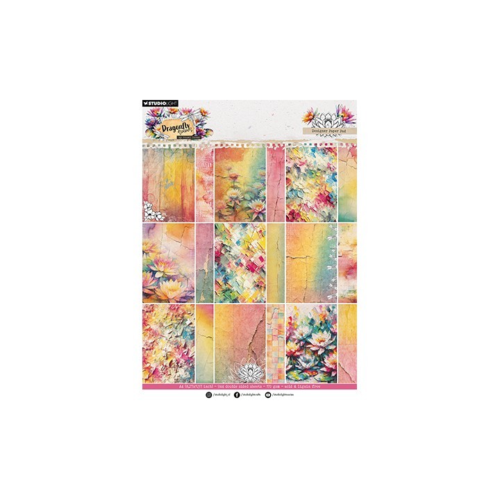 (HE-DD-DPP405)Studio Light Designer Paper Background papers Dragonfly Dreams nr. 405