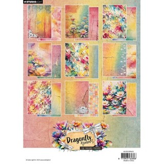 (HE-DD-DPP405)Studio Light Designer Paper Background papers Dragonfly Dreams nr. 405