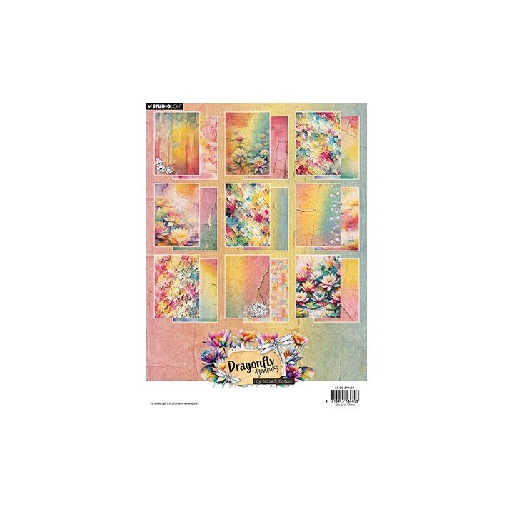 (HE-DD-DPP405)Studio Light Designer Paper Background papers Dragonfly Dreams nr. 405