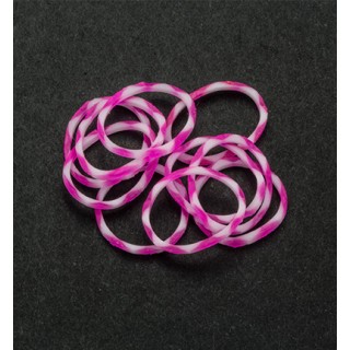 (6200/0864)Band It 600 rubberbands SNOW-White/Pink