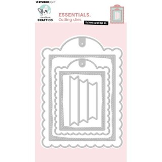 (CCL-ES-CD1069)Studio Light Cutting Die Ticket scallop XL Essentials nr. 1069