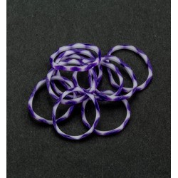 (6200/0866)Band It 600 elastiekjes SNOW-White/Purple