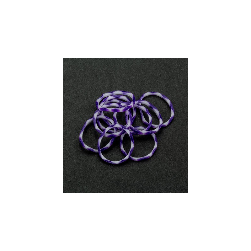 (6200/0866)Band It 600 rubberbands SNOW-White/Purple
