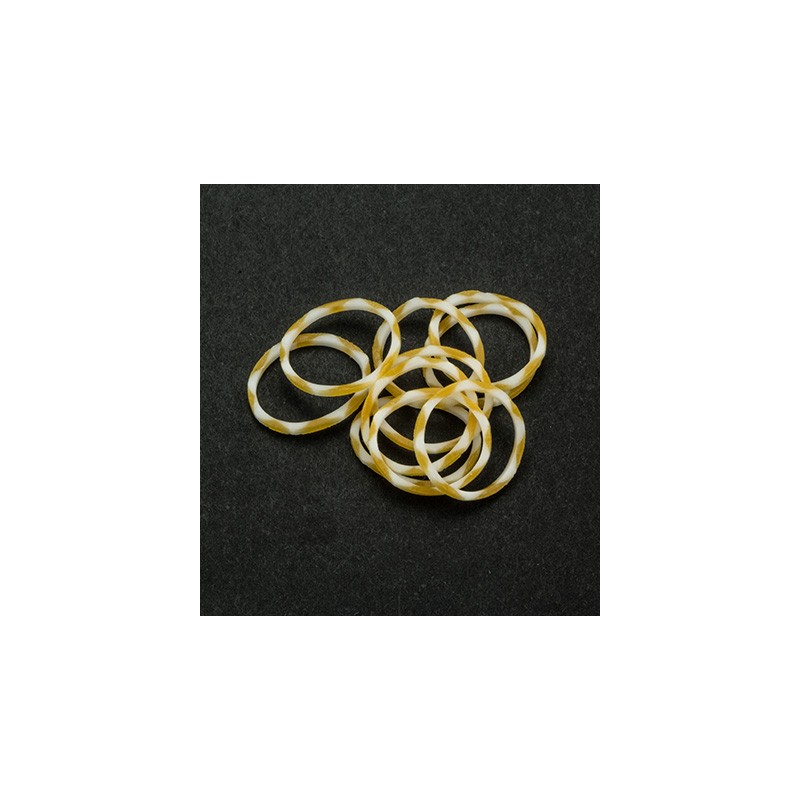 (6200/0867)Band It 600 rubberbands SNOW-White/Yellow