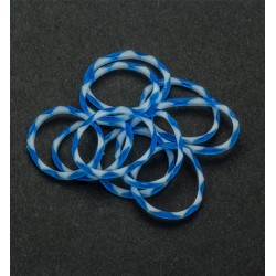(6200/0868)Band It 600 rubberbands SNOW-White/Blue