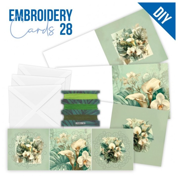 (STDOPP028)Stitch and Do Cards 28 - Berries Beauties - Touch of Green