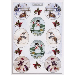 (WOC10023)Cutting Sheet - WOC - nr 23 - Snowmen