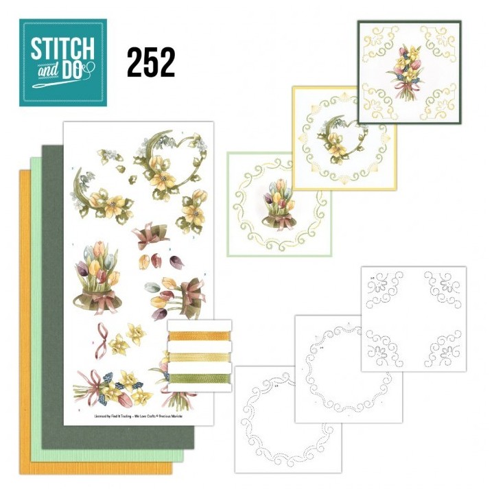 (STDO252)Stitch and Do 252 - Precious Marieke - Yellow Flowers