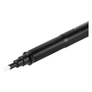 (185610)Faber Castell Gumpen FC black with push button, including spare eraser