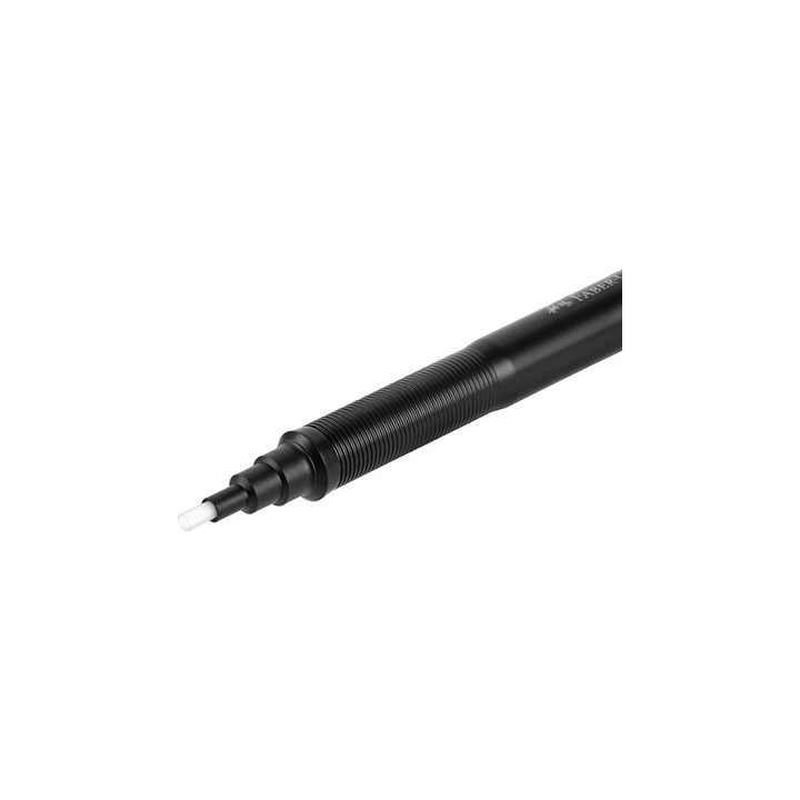 (185610)Faber Castell Gumpen FC black with push button, including spare eraser