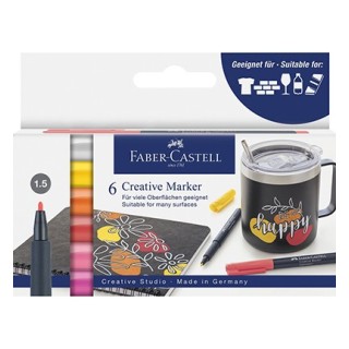 (160705)Faber Castell Marker FC Creatief Summer Breeze set 6 st.