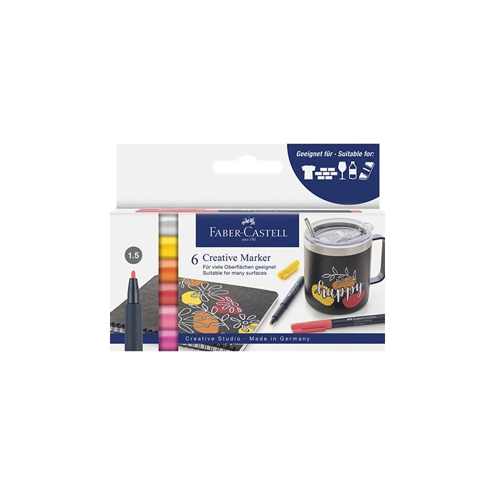 (160705)Faber Castell Marker FC Creatief Summer Breeze set 6 st.
