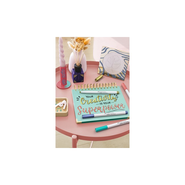 (160906)Faber Castell Marker creatief FC Goldfaber beitelpunt C Soft Lettering, set a 6 stuks