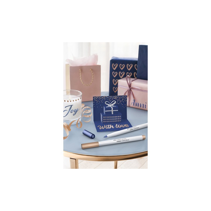 (161006)Faber Castell Marker creatief FC Goldfaber brushpunt B Happy Celebration, set a 6 stuks