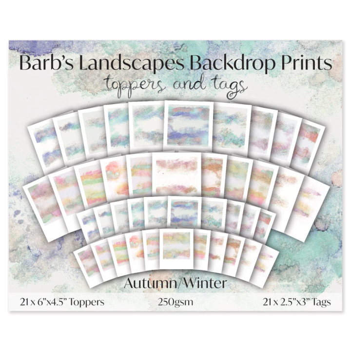 (ACC-CA-31906-XX)Claritystamp Barbara's Autumn/Winter Landscape Backdrop Prints Toppers & Tags