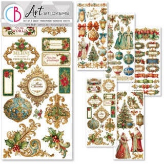 (CBI009)CIAO BELLA Eternal Christmas Transparent Adhesive Sheets (5pcs)