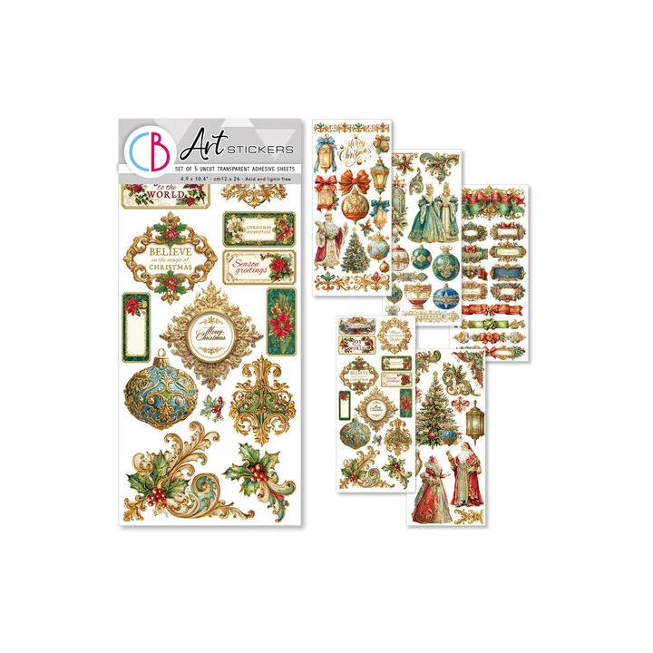 (CBI009)CIAO BELLA Eternal Christmas Transparent Adhesive Sheets (5pcs)