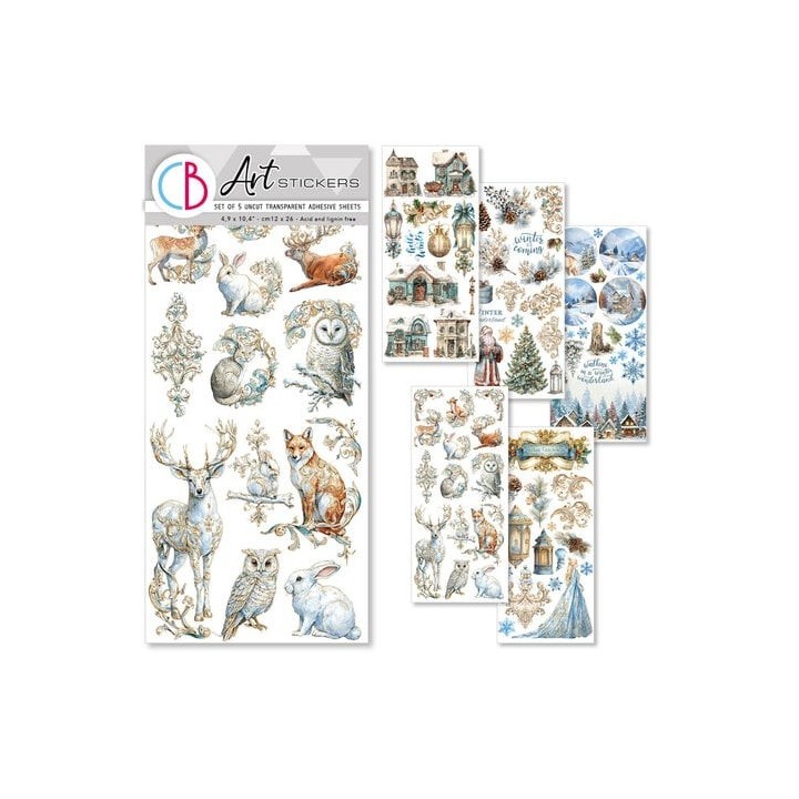 (CBI010)CIAO BELLA Winterling Transparent Adhesive Sheets (5pcs)