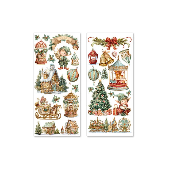 (CBI011)CIAO BELLA The Jolly Elfs Transparent Adhesive Sheets (5pcs)