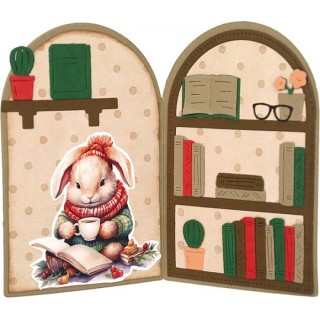 (BBD10081)Dies - Berries Beauties - Winter Bunnies - Bunny Bookcase