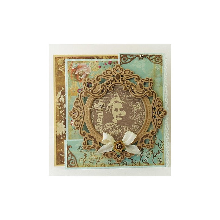 (LR0317)Creatables stencil Petra's circle and crown