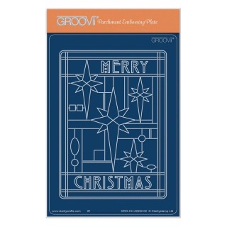 (GRO-CH-42592-02)Groovi® plate A6 Art Nouveau Christmas Stars