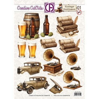 (CCO-029)3D Creative CutOuts Vintage Gentlemen 01