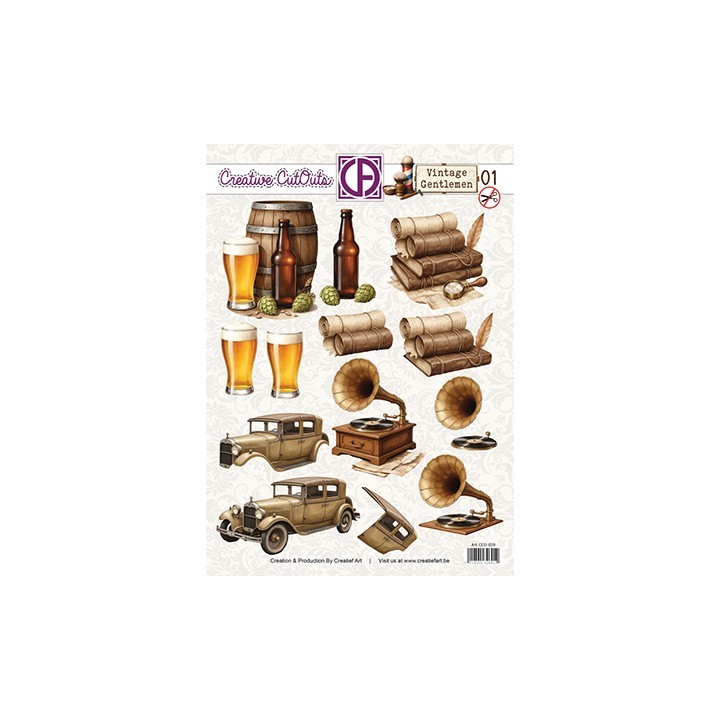 (CCO-029)3D Creative CutOuts Vintage Gentlemen 01