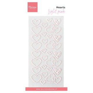 (CA3220)Marianne Design Hearts pearls - light pink