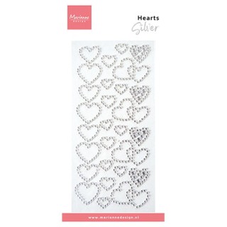 (CA3221)Marianne Design Hearts rhinestones - silver
