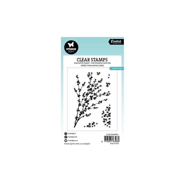 (SL-ES-STAMP913)Studio light Stamp Flower tree Essentials nr. 913