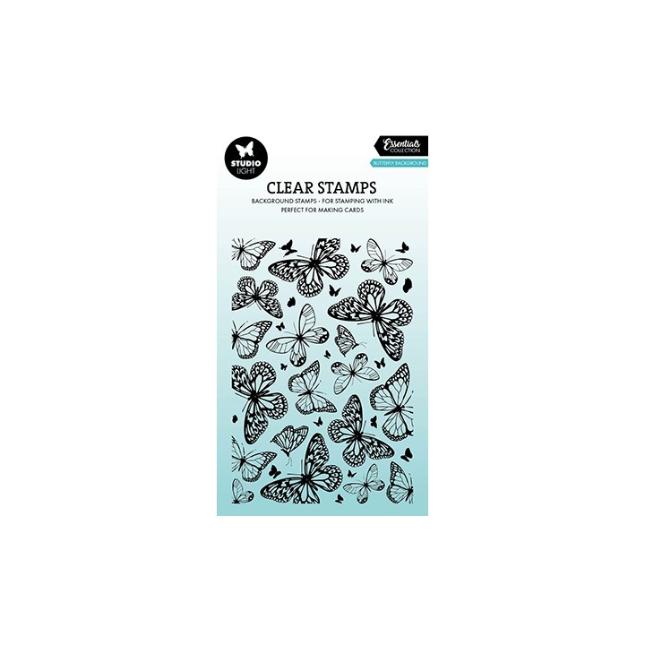 (SL-ES-STAMP919)Studio light Stamp Butterflies background Essentials nr. 919