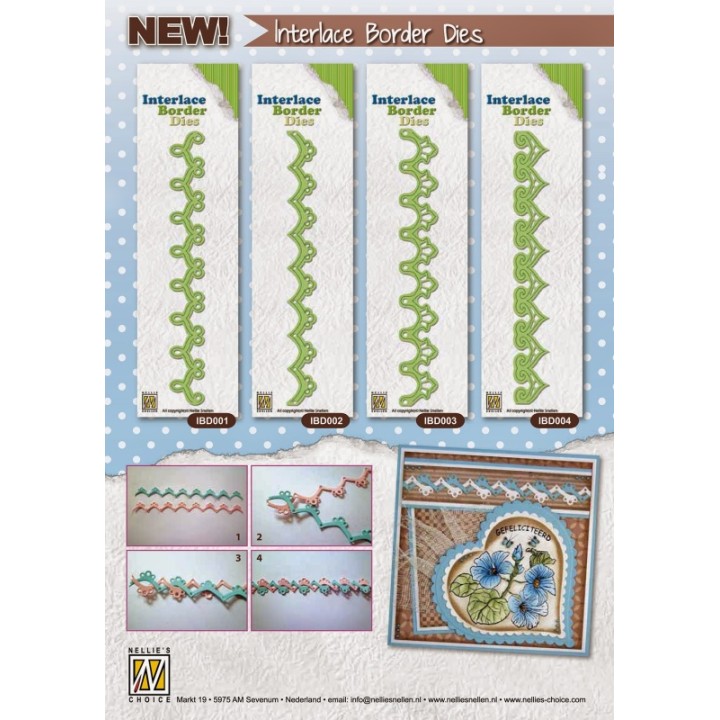 (ILD002)Nellie's Interlace Border Die flower