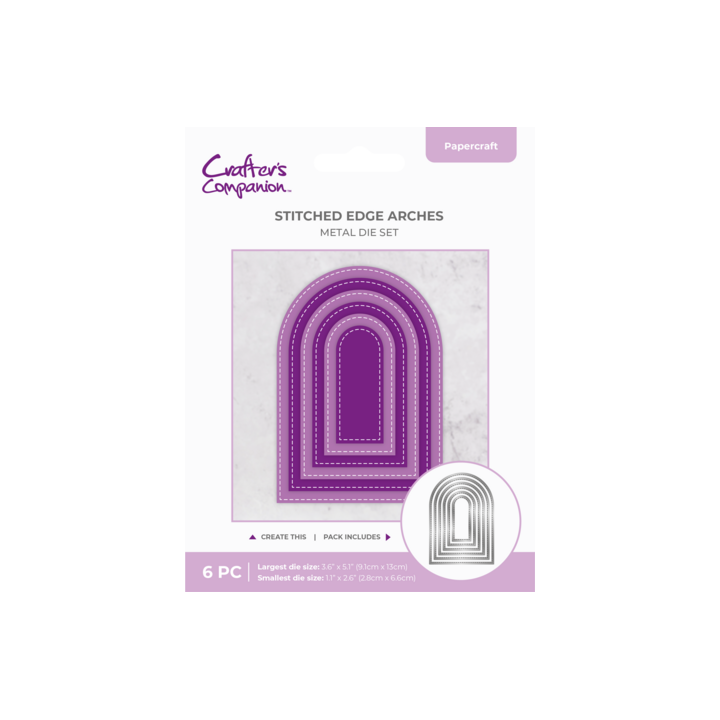 (CC-MD-SEAR)Crafter's Companion Stitched Edge Metal Die Arch